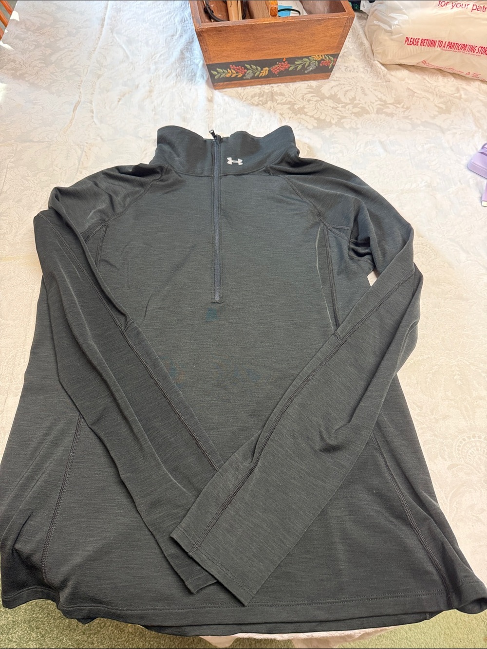 Under Armour Men’s Charcoal Gray Quarter-Zip Performance Pullover Xl/TG EUC